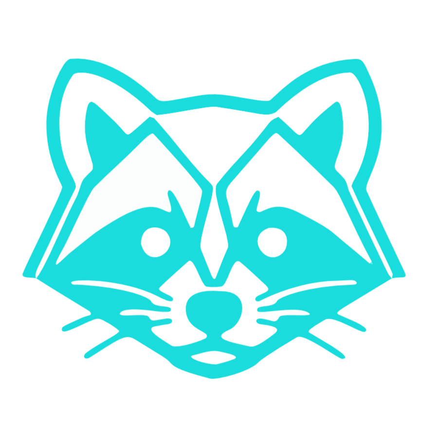 Cyan Raccoon Logo